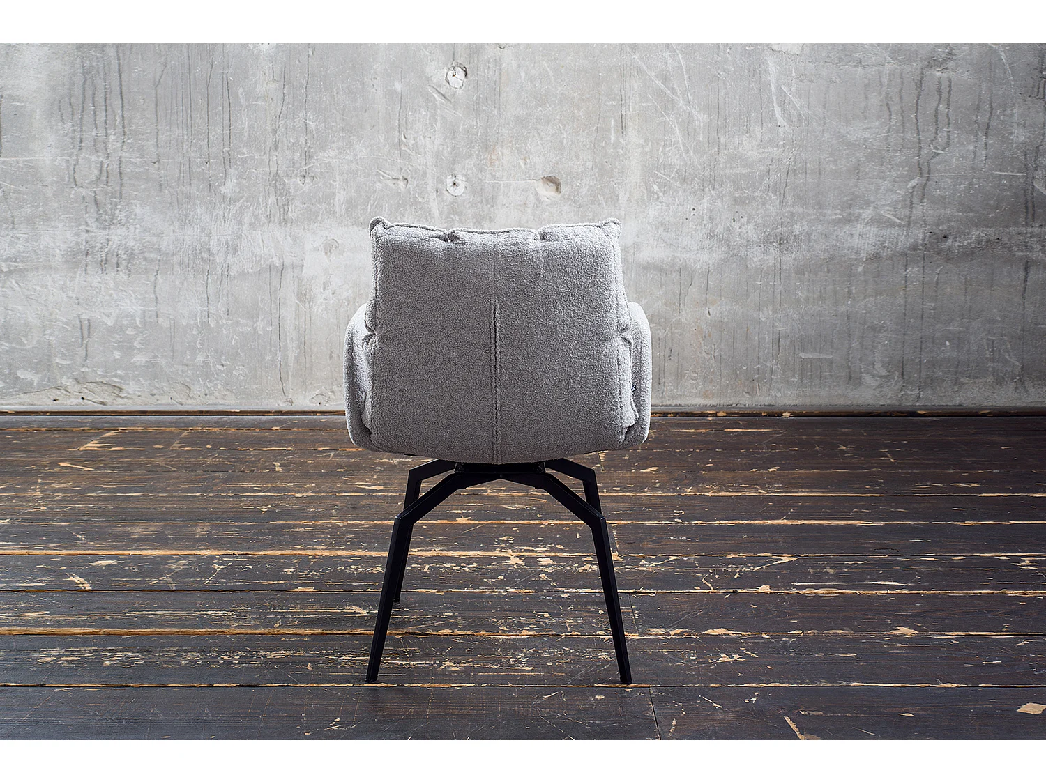 Silla - Gris tela tejida - BARO