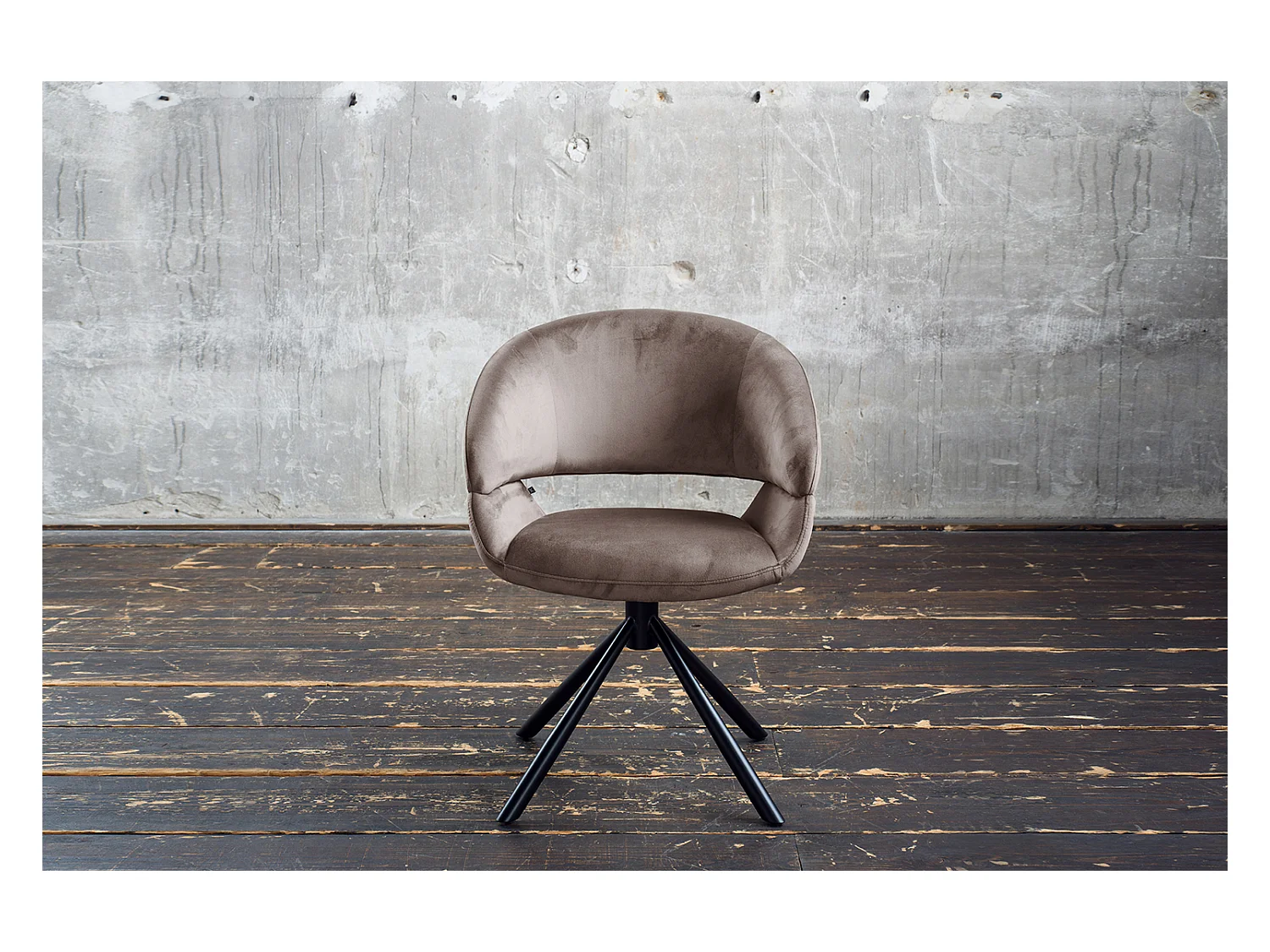 Chaise - taupe Velours - LARA