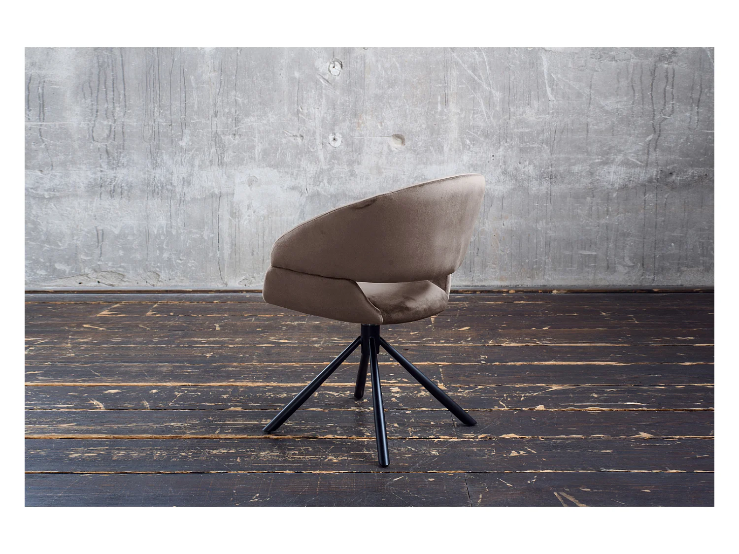 Eetkamerstoel - Taupe Fluweel - LARA
