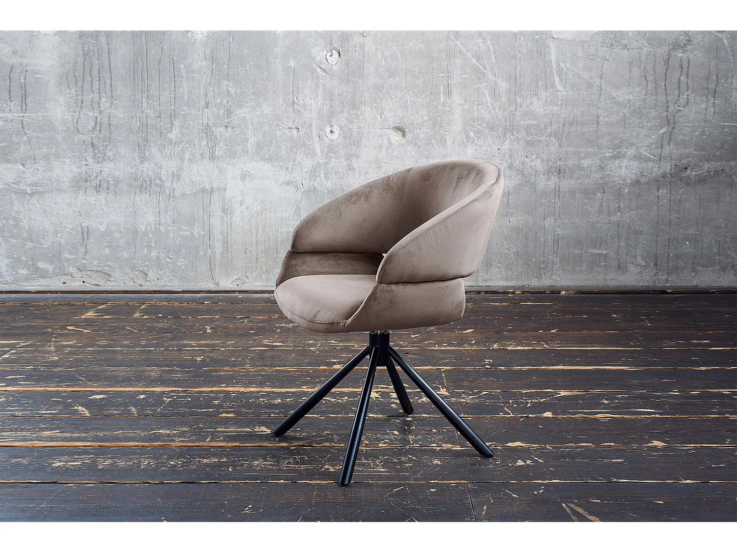 Chaise - taupe Velours - LARA