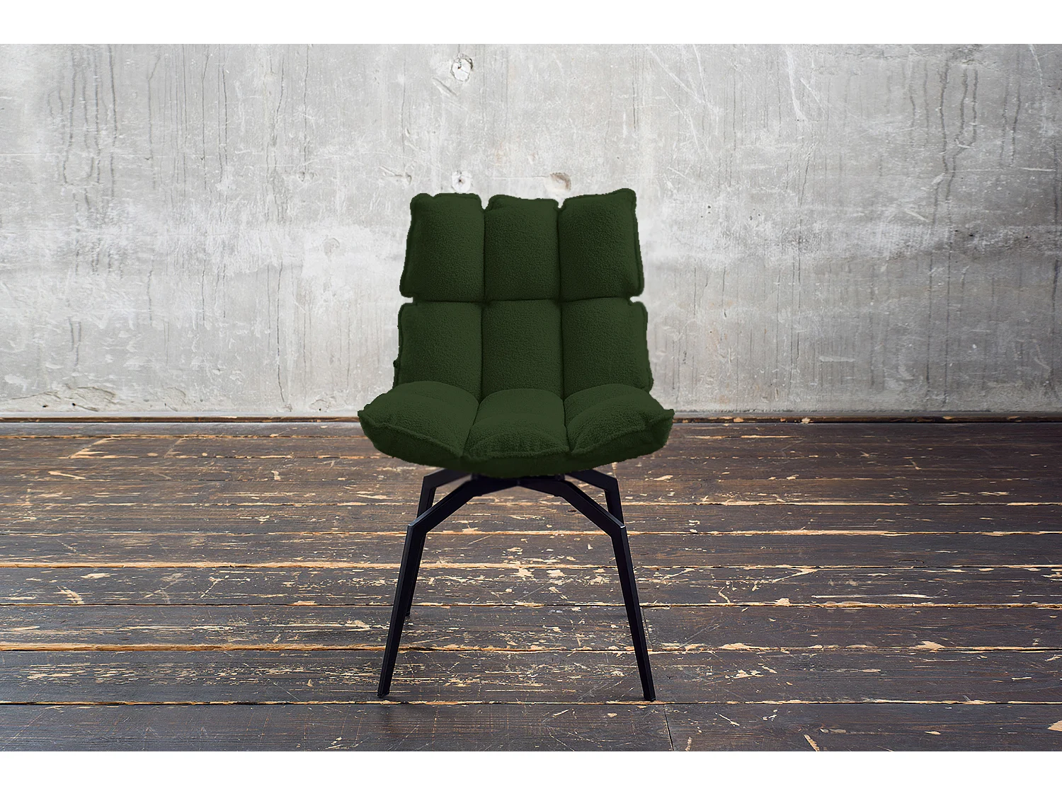 Chaise rembourrée - Vert tissu tissé - BARO