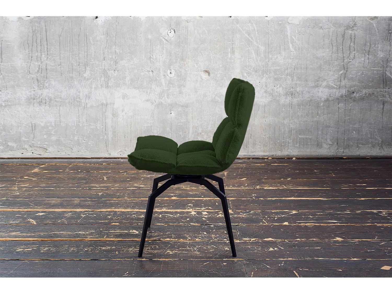 Chaise rembourrée - Vert tissu tissé - BARO