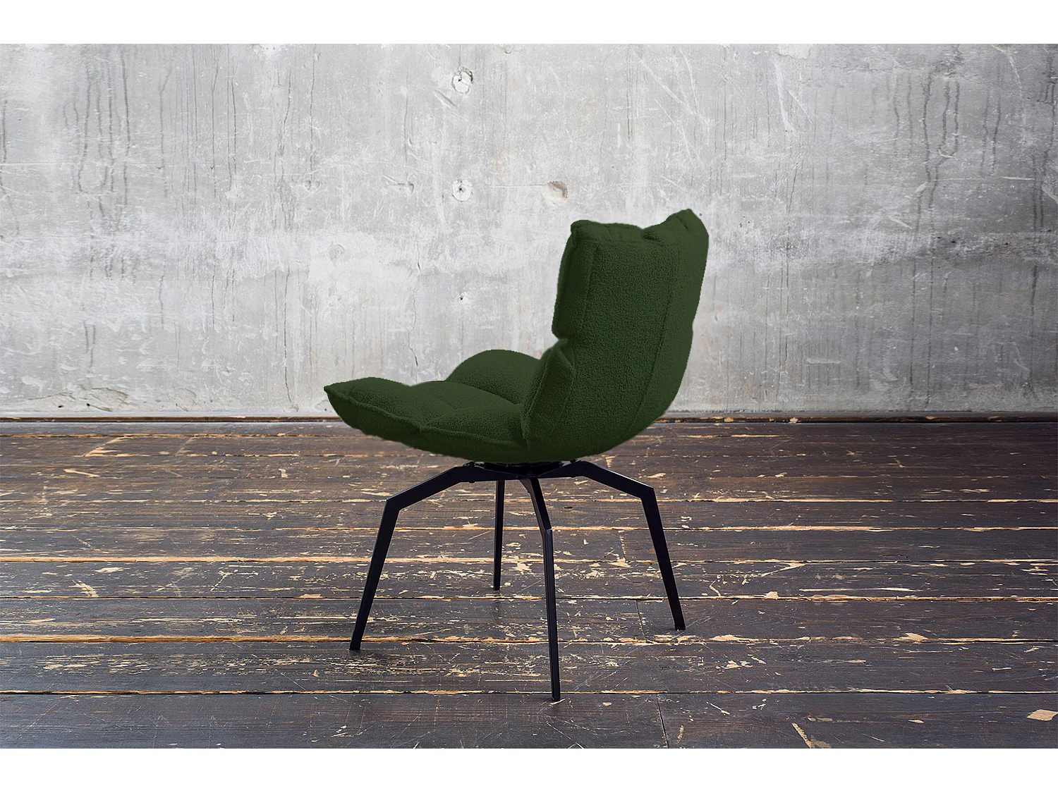 Chaise rembourrée - Vert tissu tissé - BARO