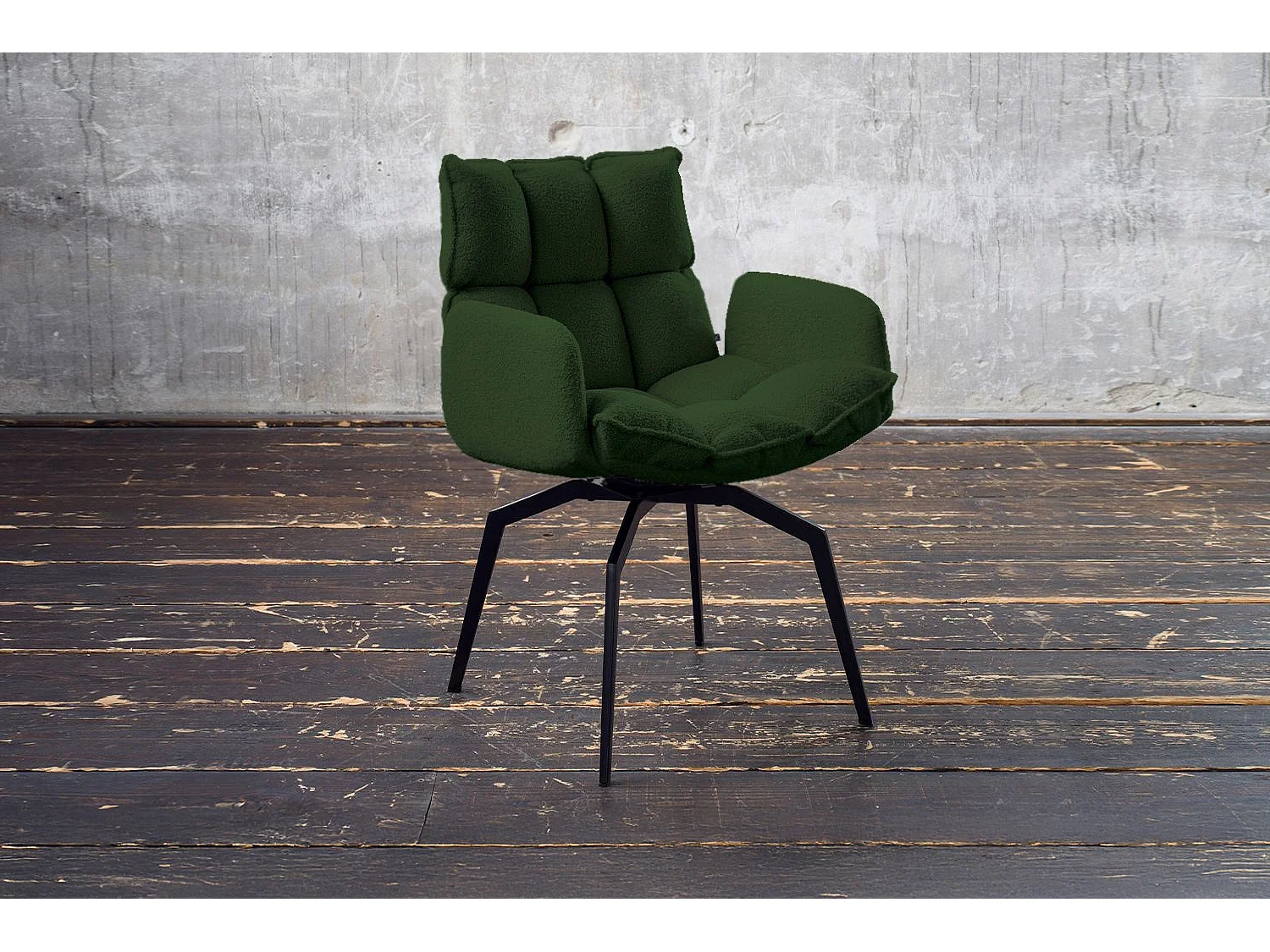 Chaise rembourrée - Vert tissu tissé - BARO