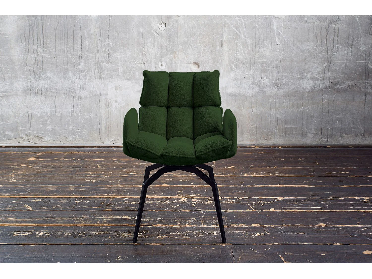Chaise rembourrée - Vert tissu tissé - BARO