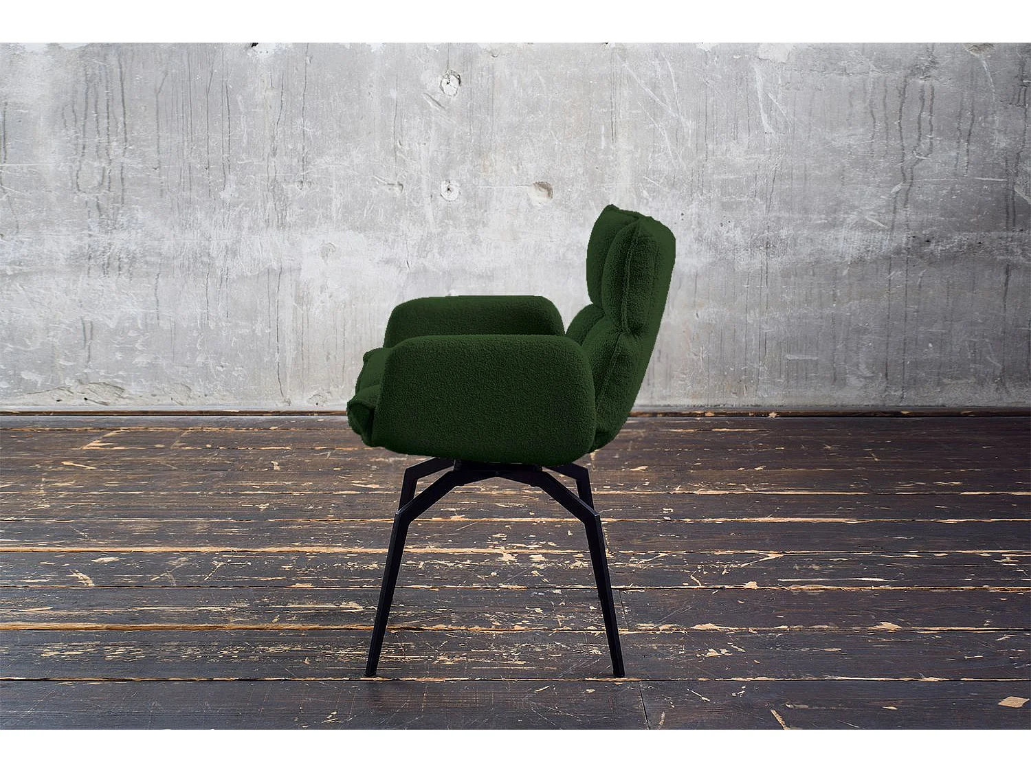 Chaise rembourrée - Vert tissu tissé - BARO