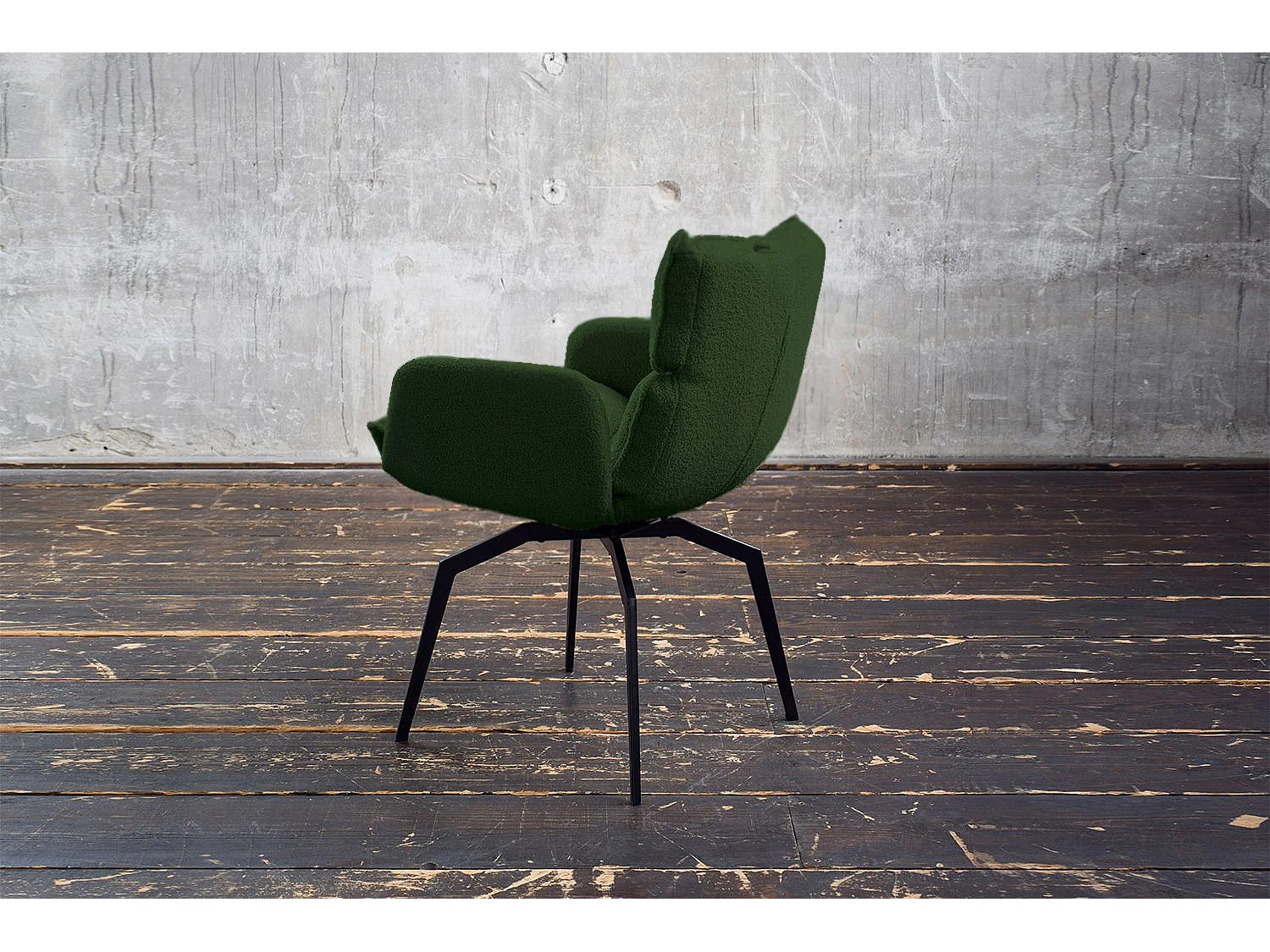 Chaise rembourrée - Vert tissu tissé - BARO
