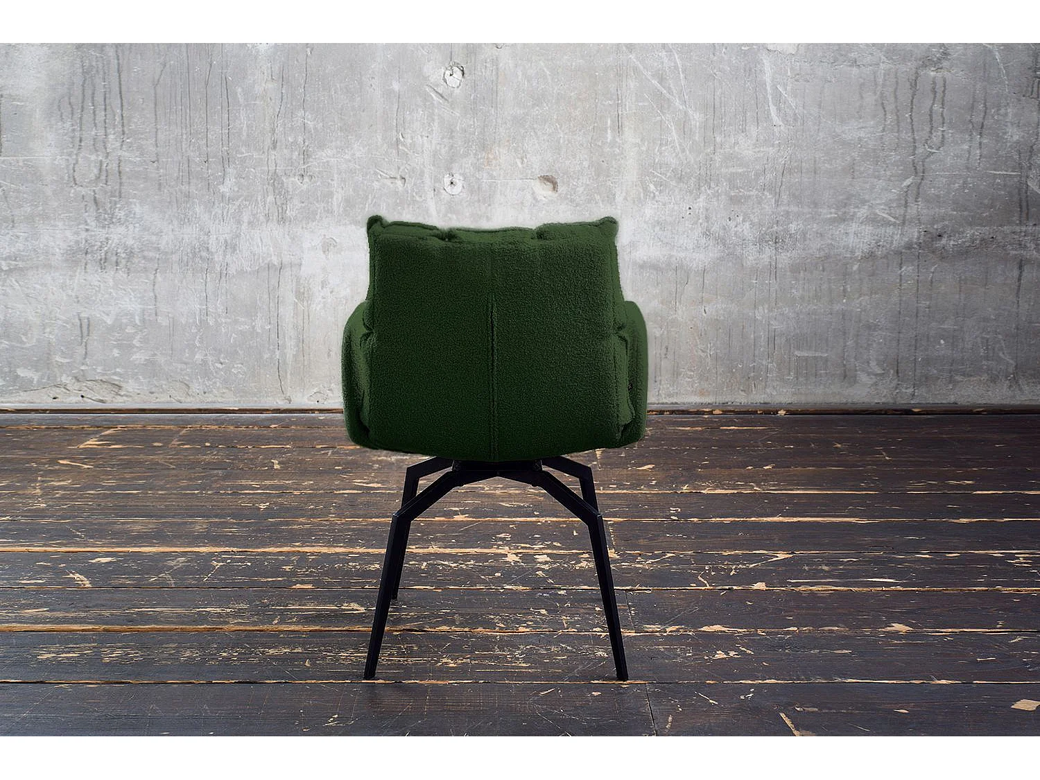 Chaise rembourrée - Vert tissu tissé - BARO