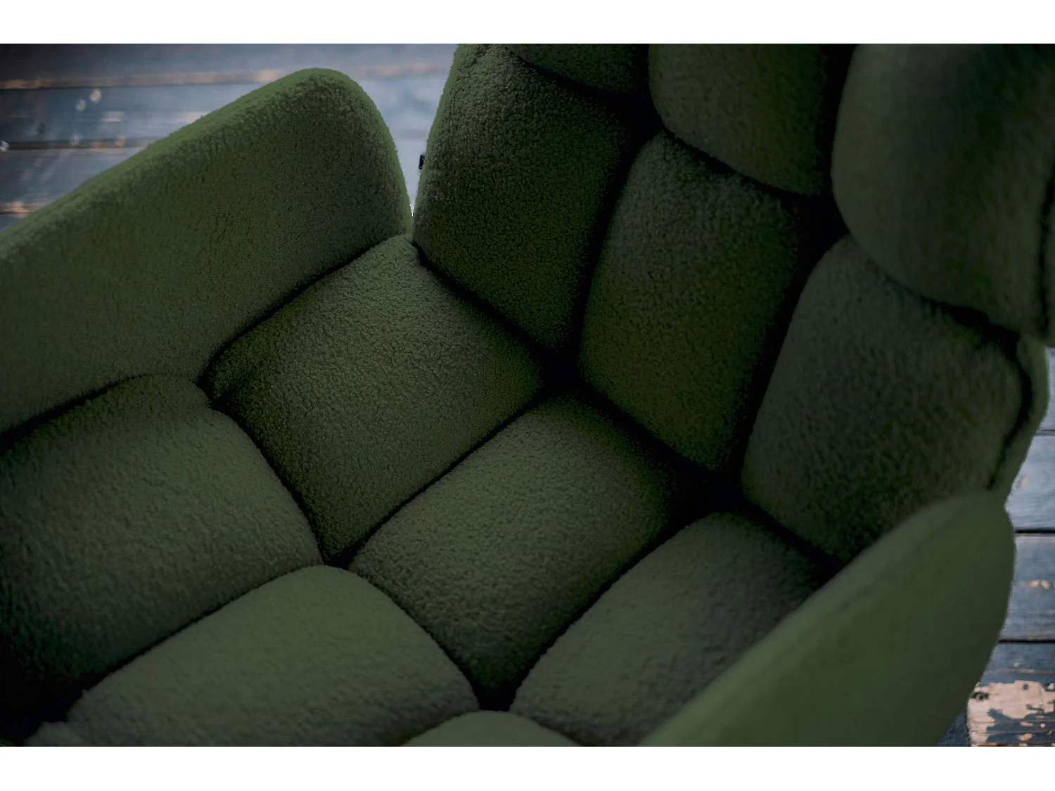 Chaise rembourrée - Vert tissu tissé - BARO