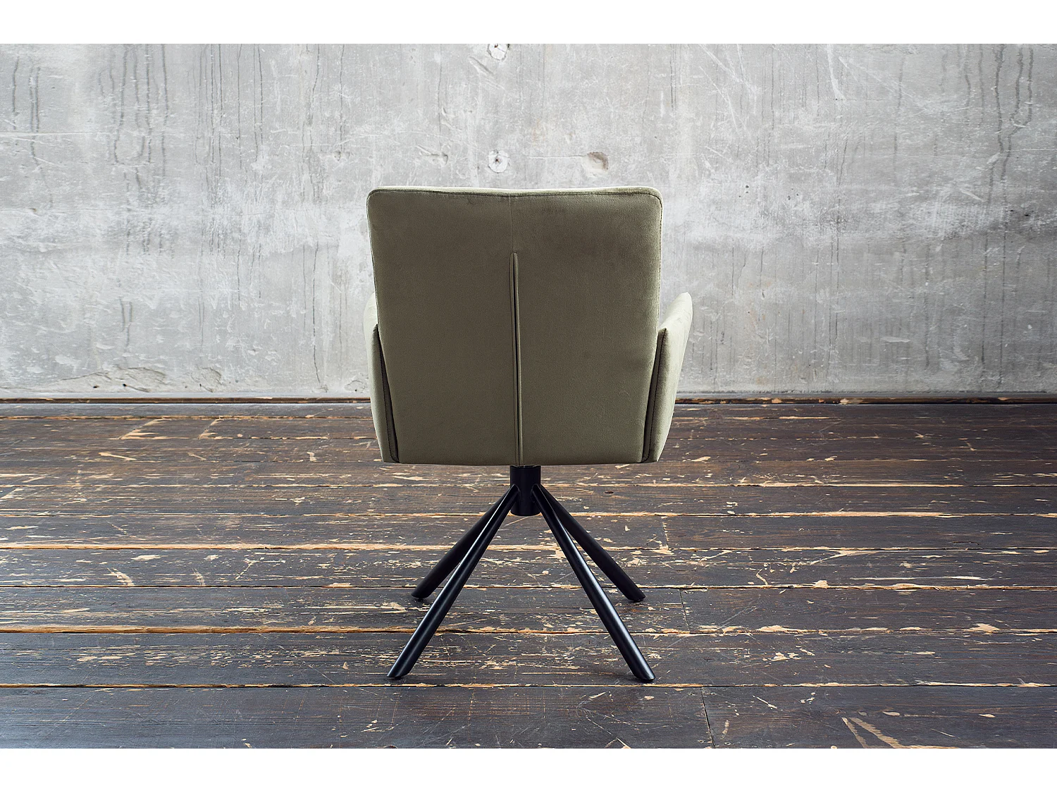 Chaise - vert foncé Velours - KYRA