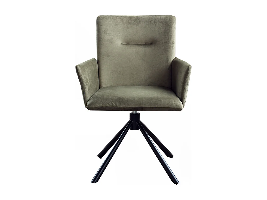 Chaise rembourrée - vert foncé Velours - KYRA