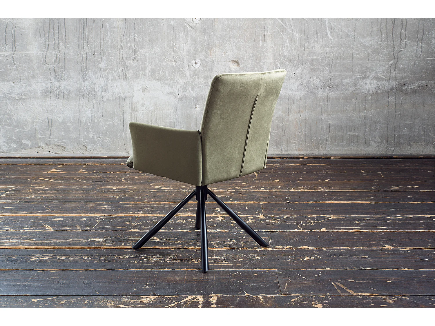 Chaise rembourrée - vert foncé Velours - KYRA