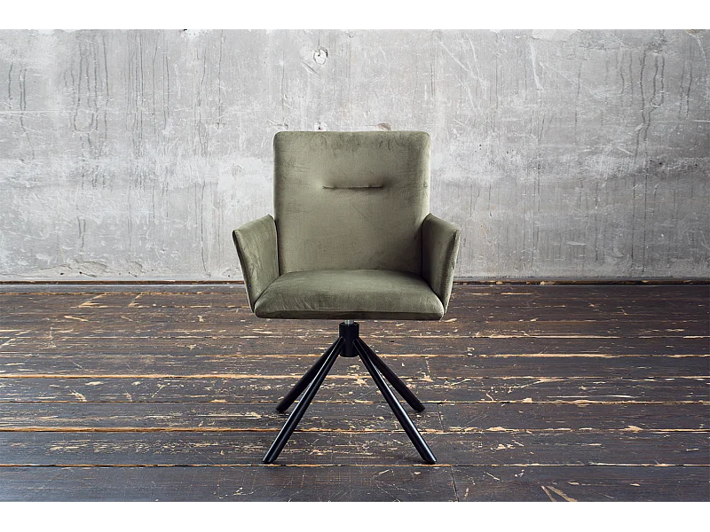 Silla - verde oscuro terciopelo - KYRA