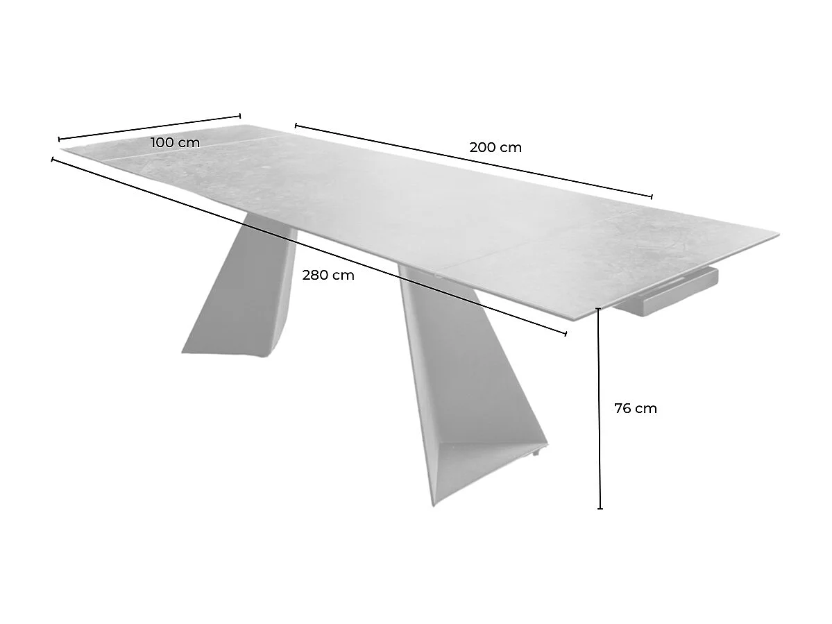 Eettafel - Groen Glas - 200 x 100 cm - LODI