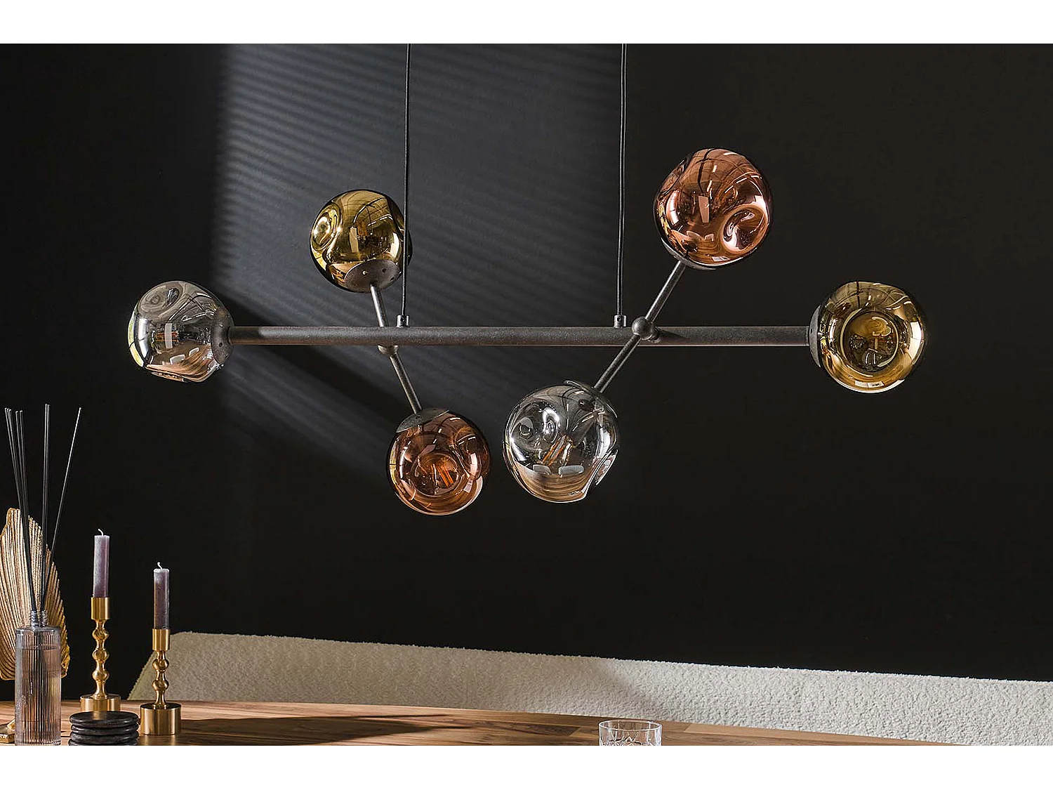 Hängelampe - Schwarz Glas - PELOTA