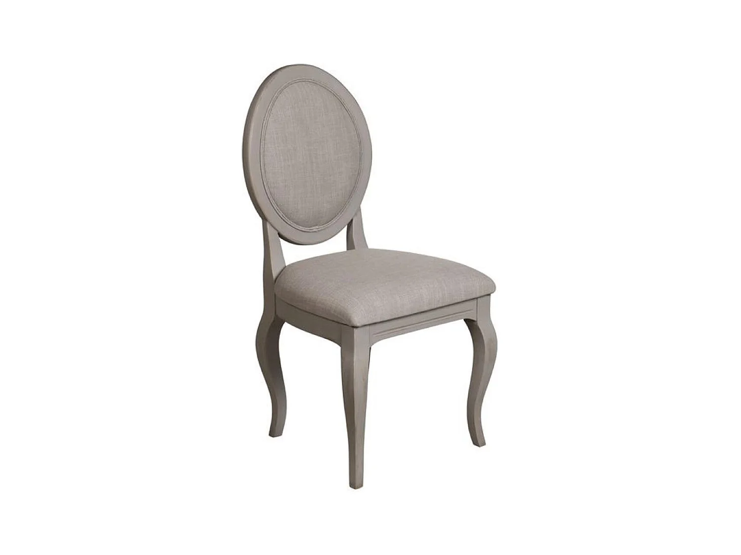 Lot de 2 chaises médaillon Bois Gris - Provence Interior's