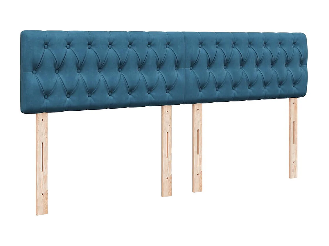 Ottoman bed met matras en LED's 160x200cm fluweel donkerblauw