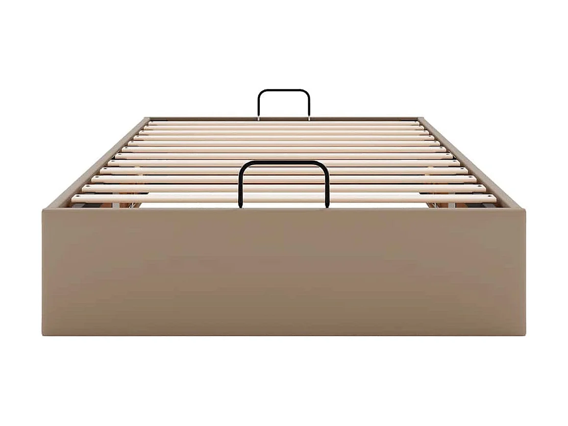 Cadre de lit ottoman sans matelas cappuccino 100x200 cm