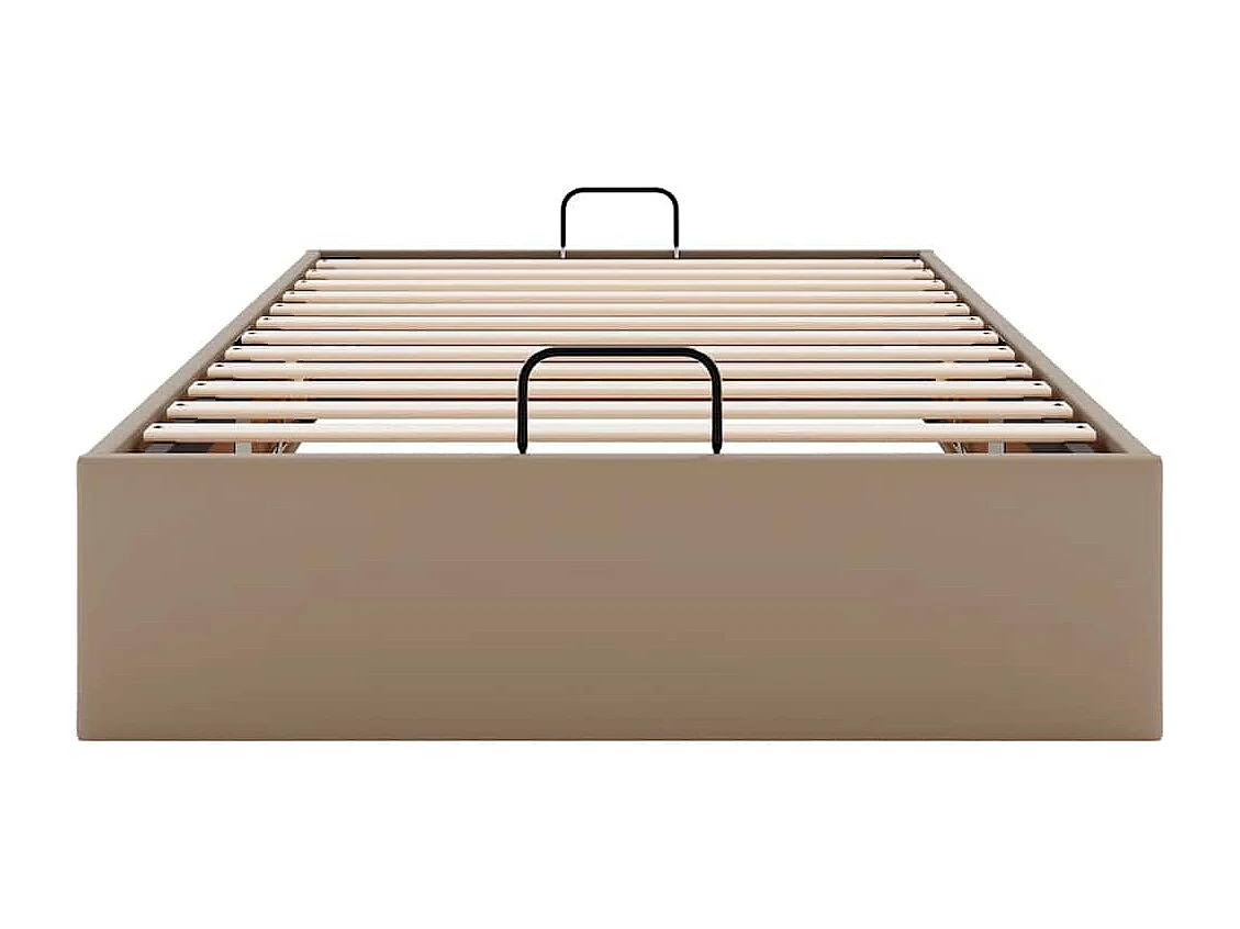 Cadre de lit ottoman sans matelas cappuccino 100x200 cm