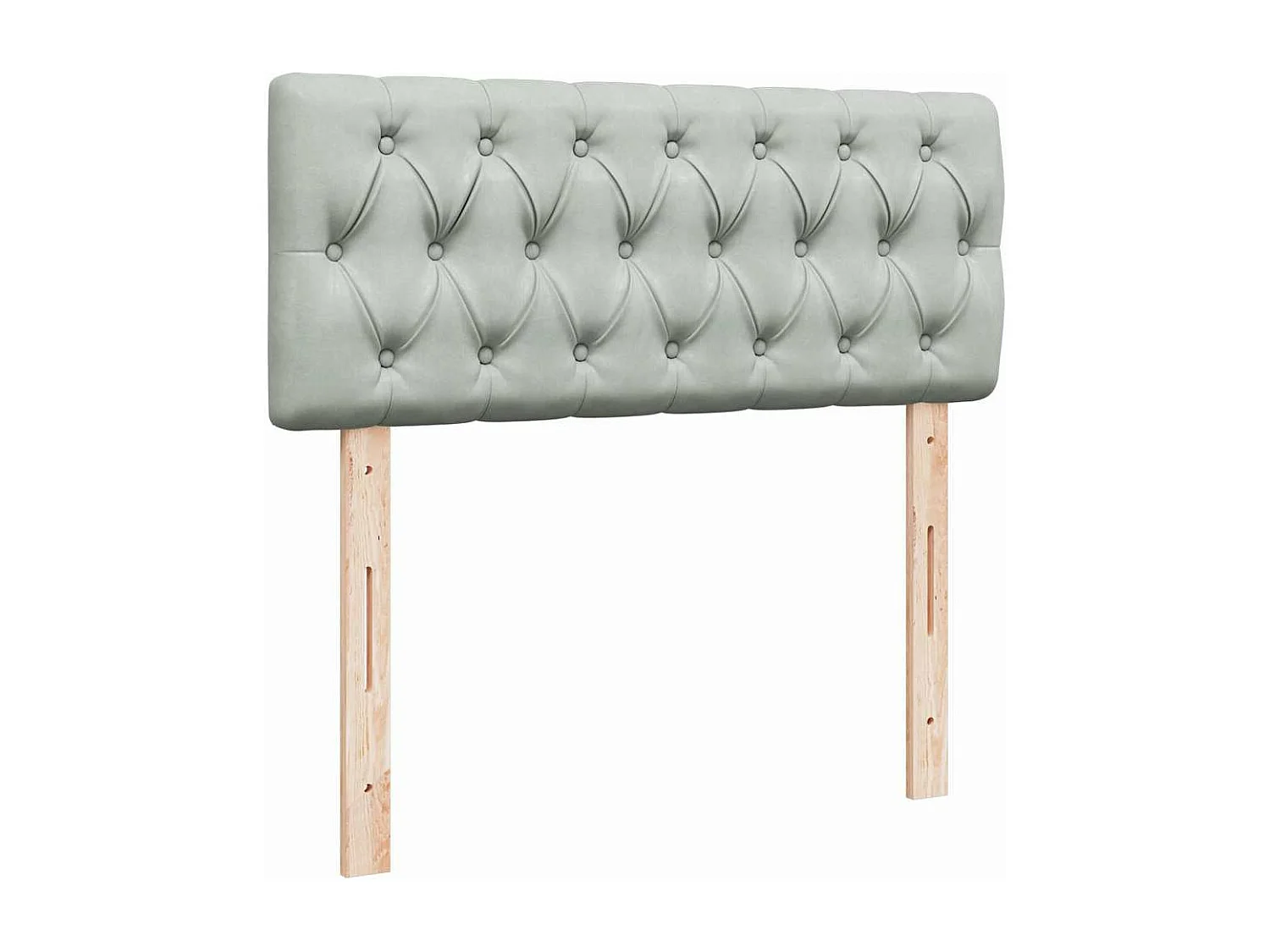 Cadre de lit ottoman et matelas gris clair 120x200 cm velours