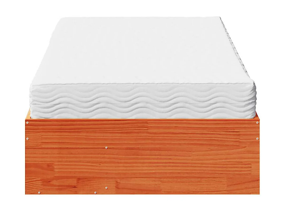 Sofá-cama com colchão 90x190 cm pinho maciço castanho-mel