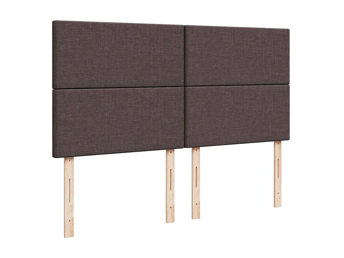 Cadre de lit ottoman avec matelas marron foncé 200x200 cm tissu