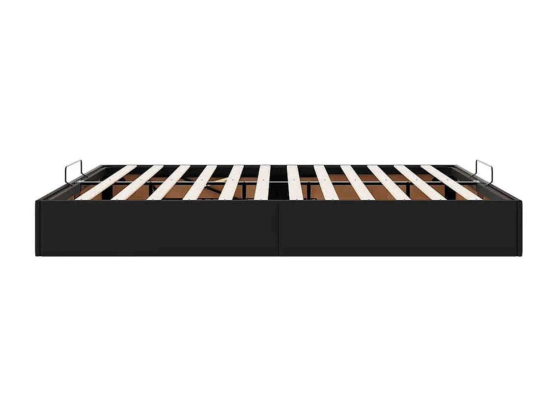 Cadre de lit ottoman sans matelas noir 180x200 cm similicuir