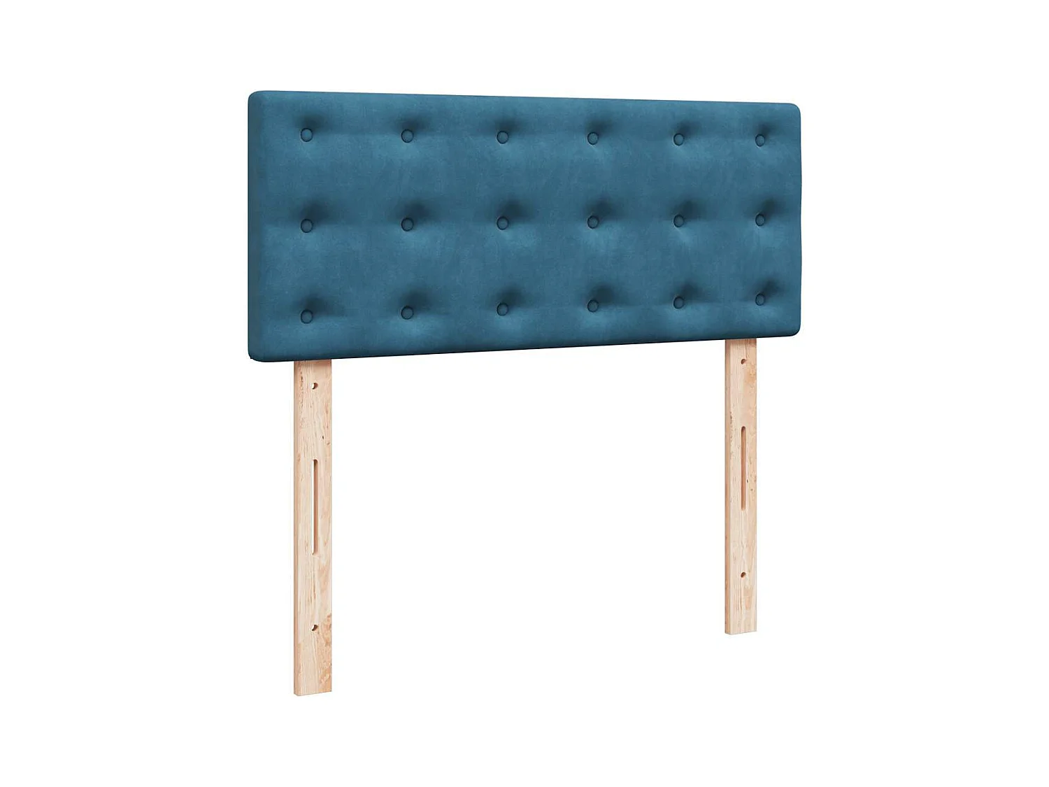 Cadre de lit ottoman avec matelas bleu foncé 120x200 cm velours