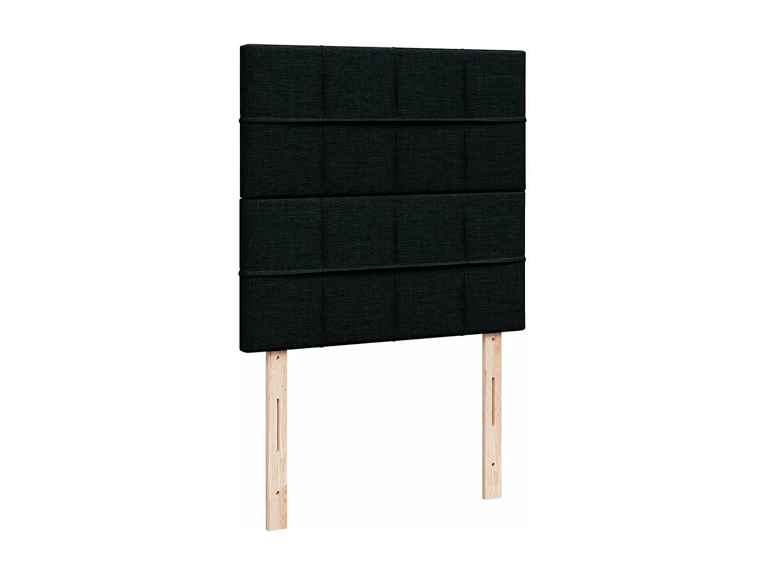 Cadre de lit ottoman avec matelas noir 100x200cm tissu