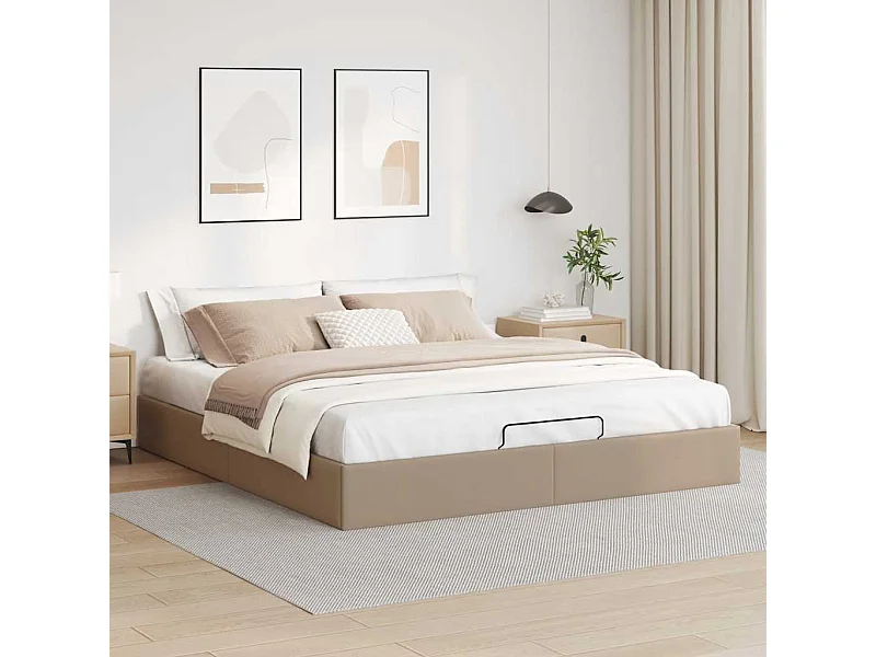 Estrutura de cama otomana sem colchão cappucino 180x200 cm