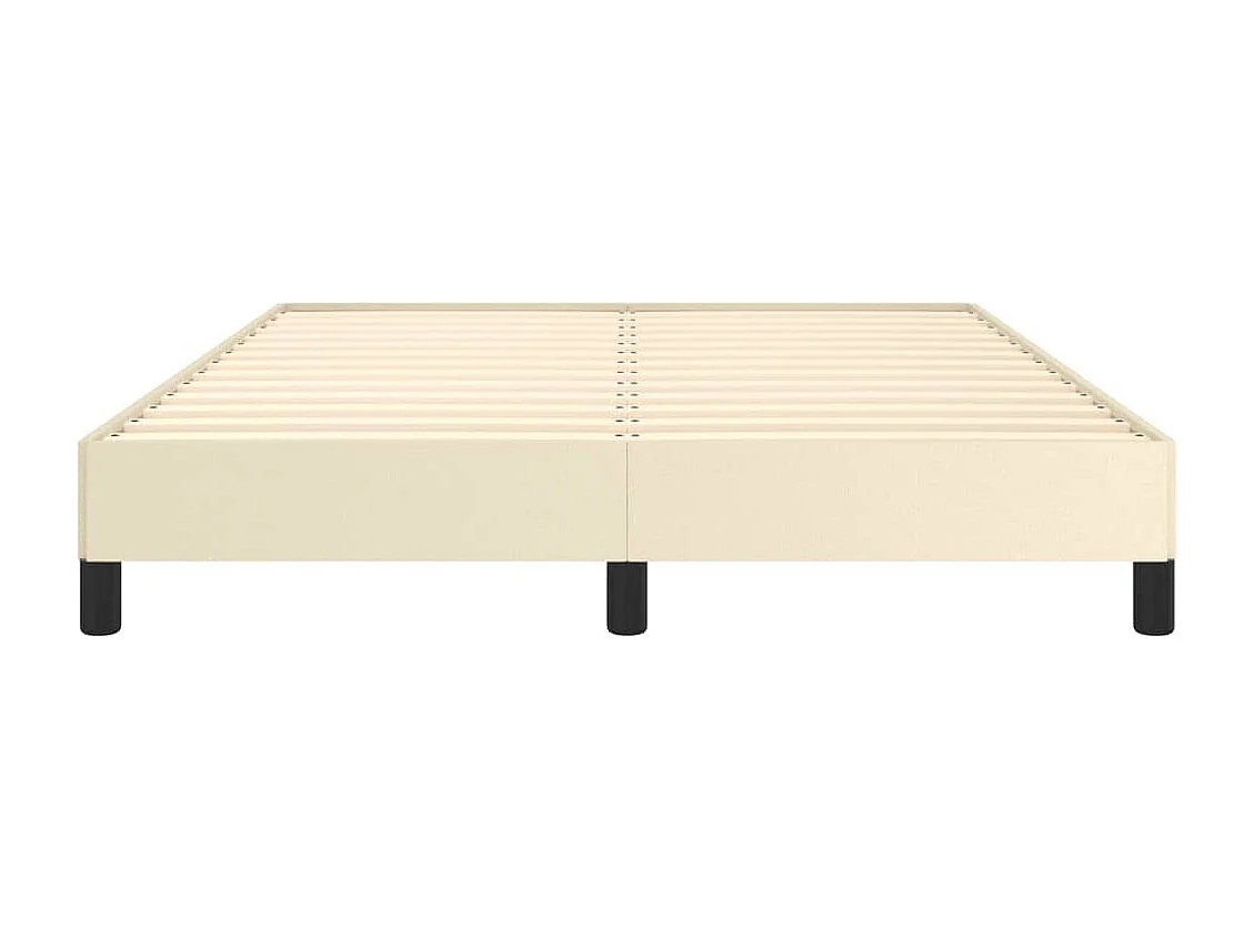 Estrutura de cama 140x200 cm couro artificial cor creme