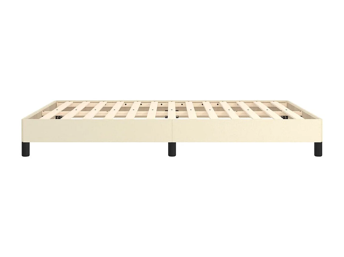 Estrutura de cama 140x200 cm couro artificial cor creme