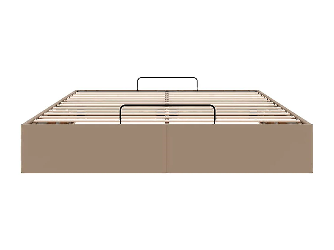 Cadre de lit ottoman sans matelas cappuccino 140x190 cm