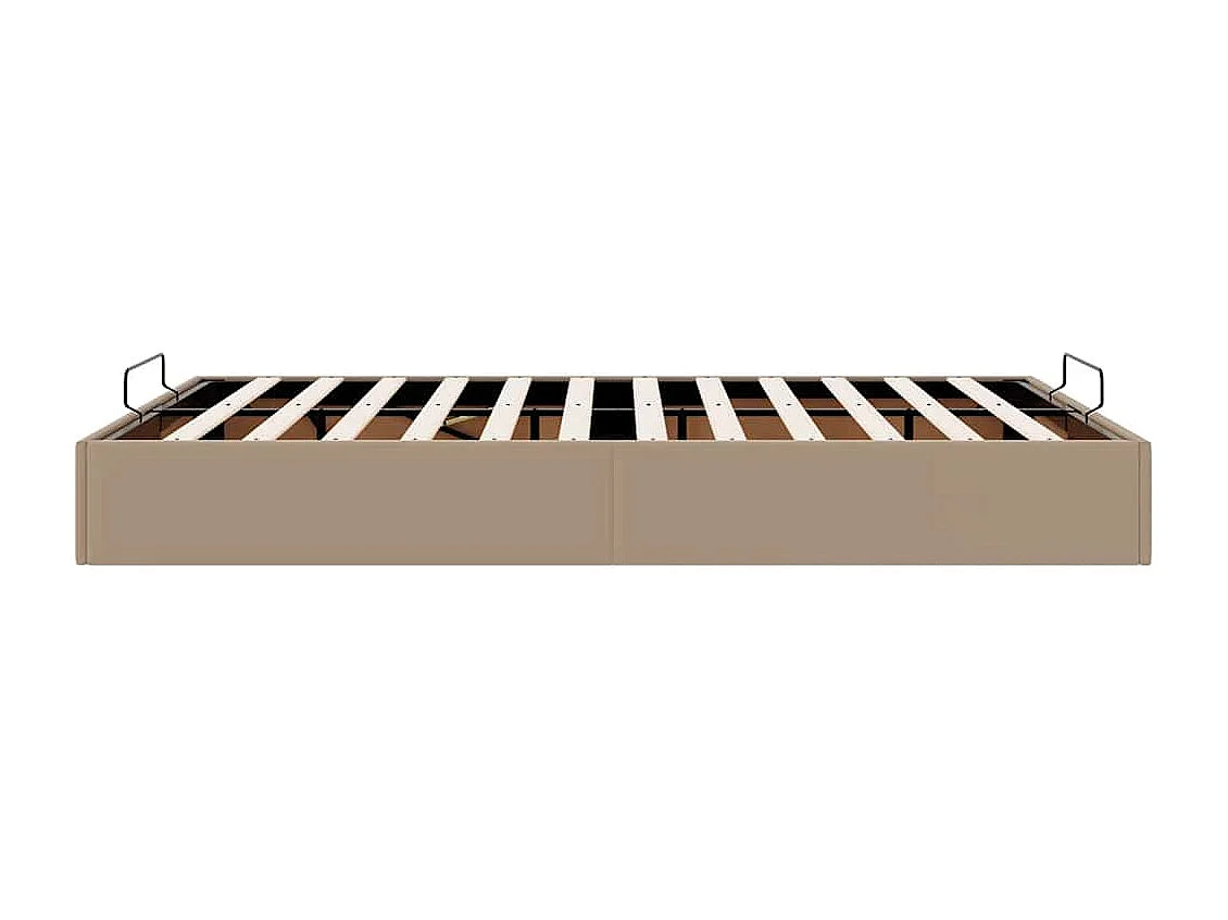 Cadre de lit ottoman sans matelas cappuccino 140x190 cm