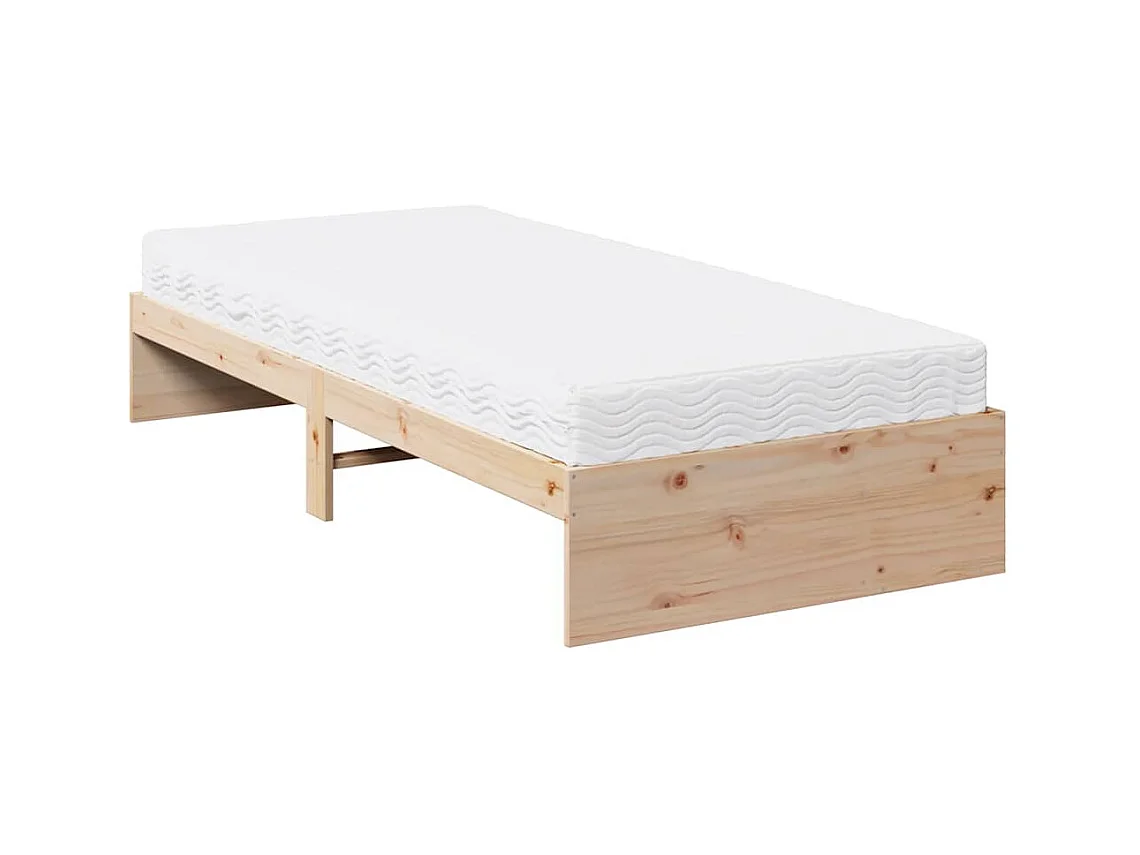 Lit de jour avec matelas 90x190 cm bois de pin massif