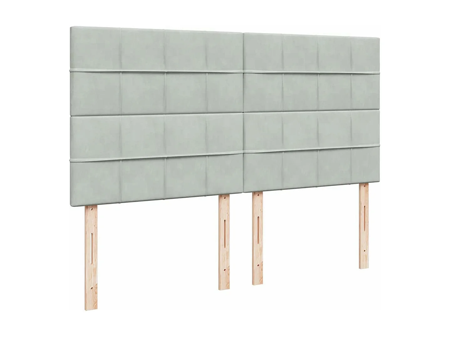 Cadre de lit ottoman avec matelas gris clair 200x200 cm velours