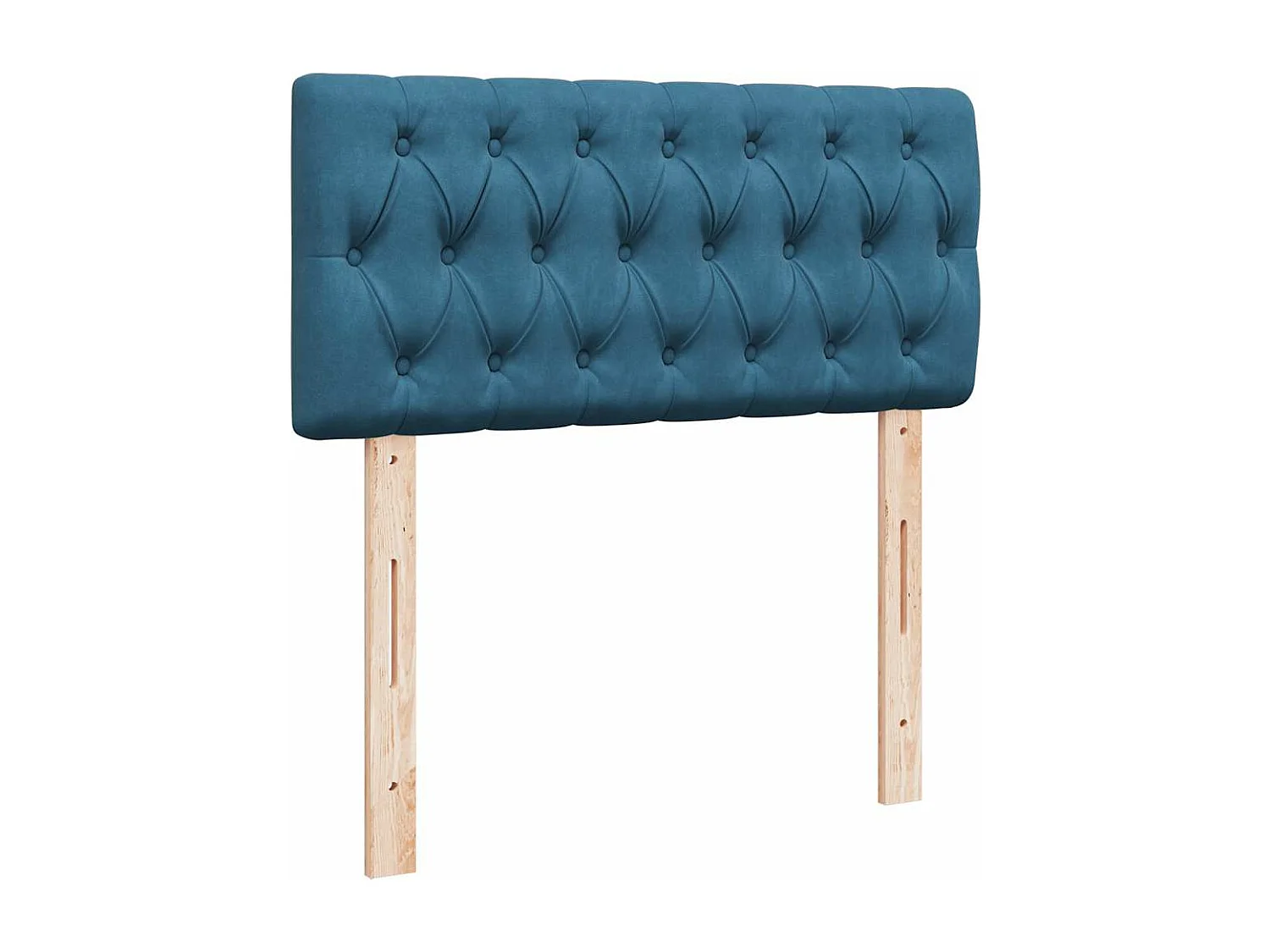 Cadre de lit ottoman avec matelas bleu foncé 90x190 cm velours