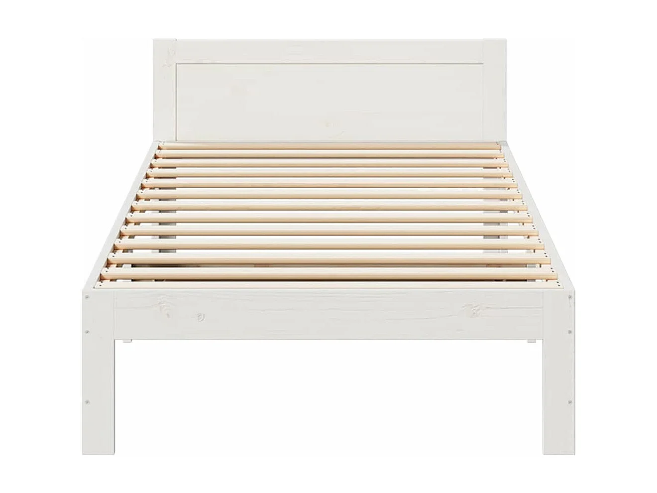 Cadre de lit sans matelas blanc 80x200 cm bois massif de pin