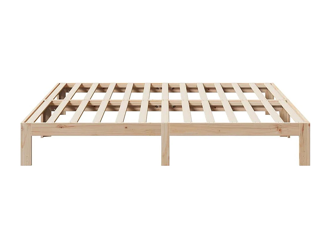 Estructura de cama sin colchón madera maciza de pino 180x200 cm