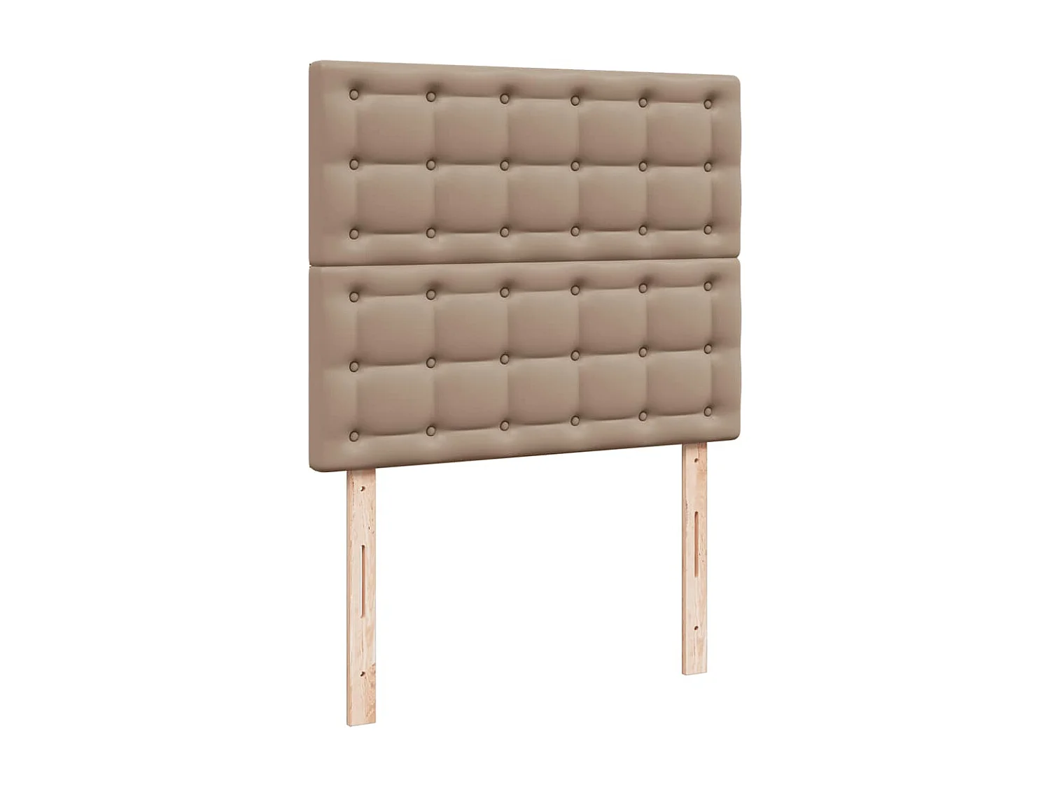 Cadre de lit ottoman et matelas cappuccino 120x190cm similicuir