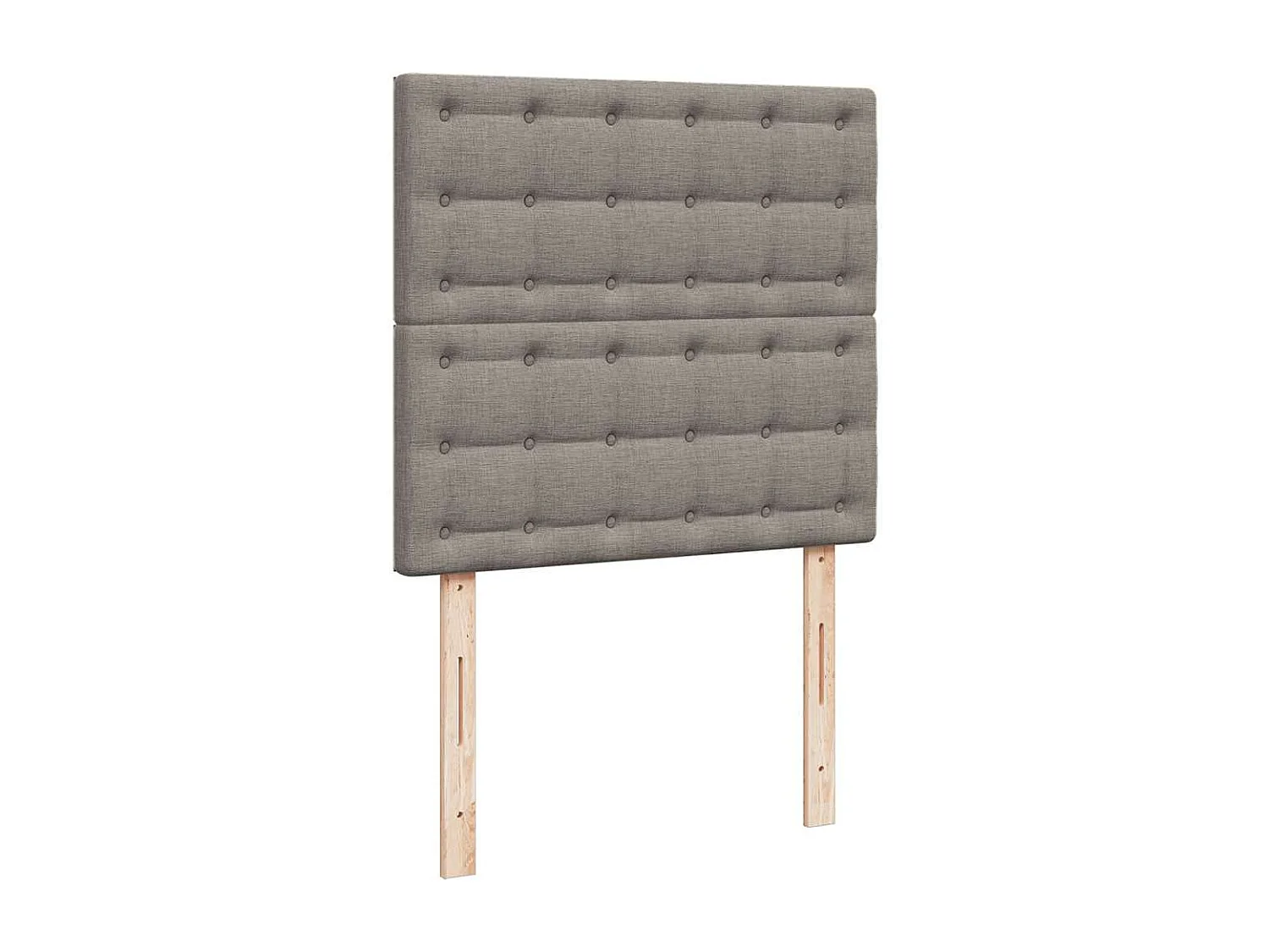 Cadre de lit ottoman avec matelas taupe 200x200cm tissu