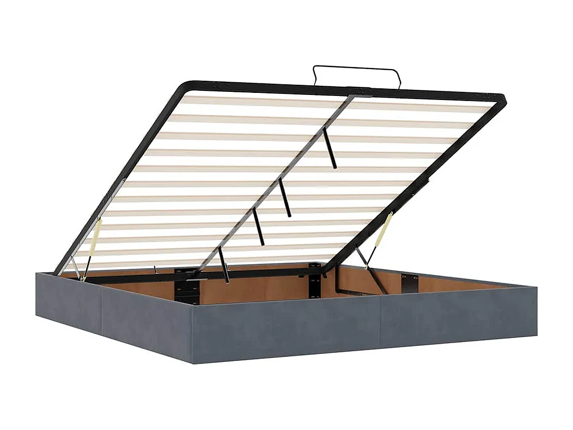 Estructura de cama otomana sin colchón gris oscuro 180x200cm