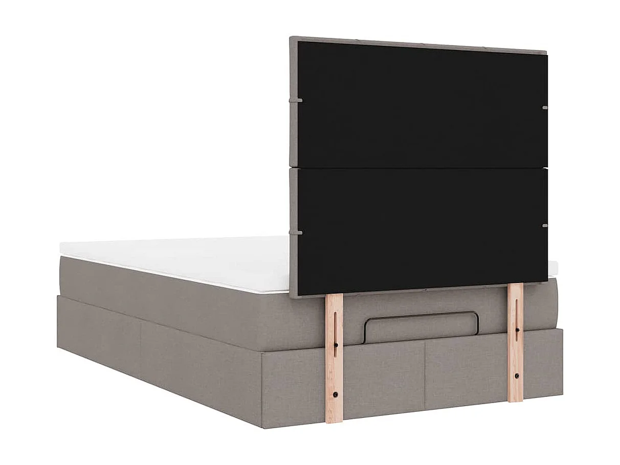 moldura de cama otomana  com tecido cinza 120x200cm