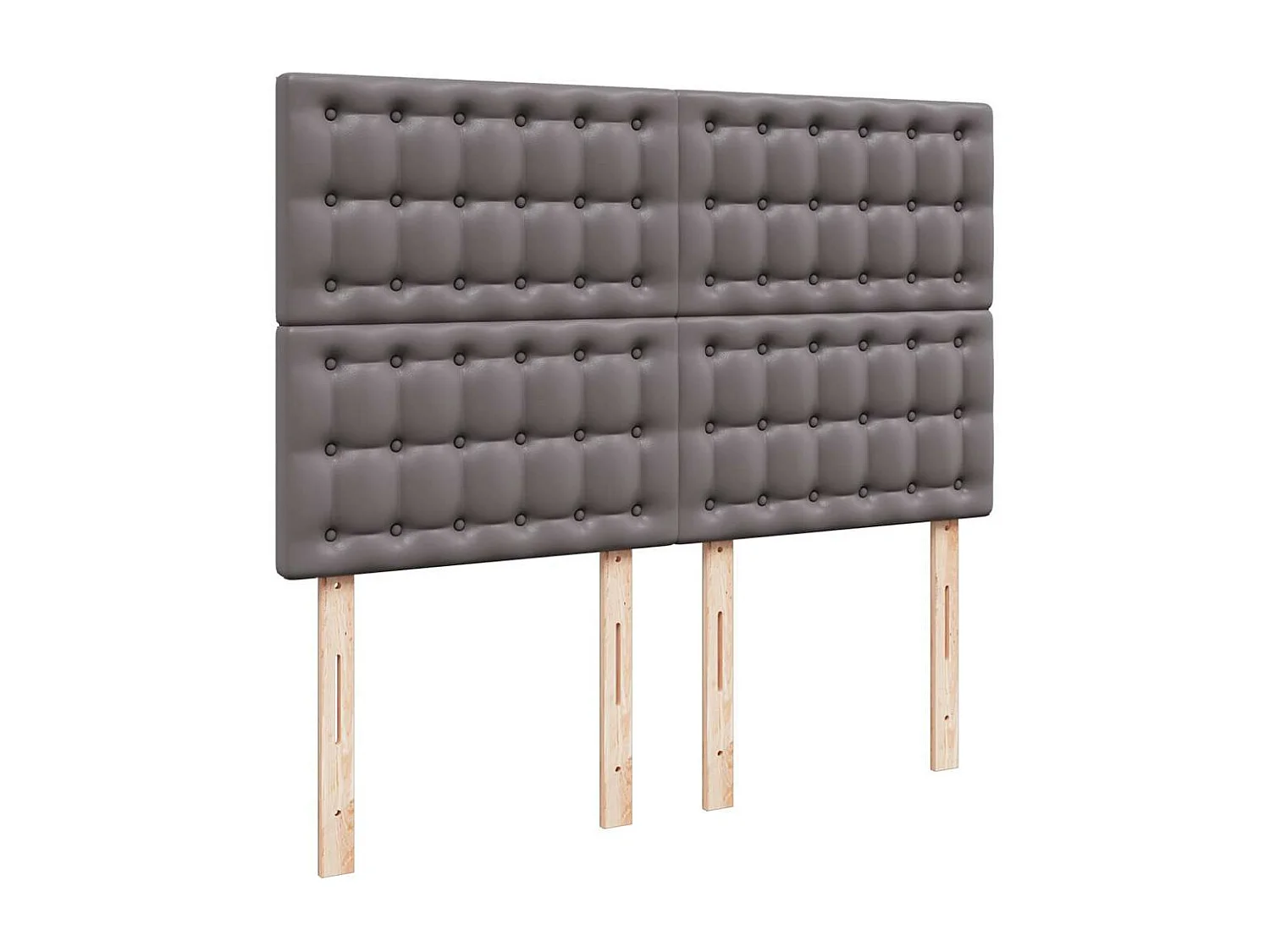 Ottoman bed met matras en LED's 140x200cm kunstleer grijs