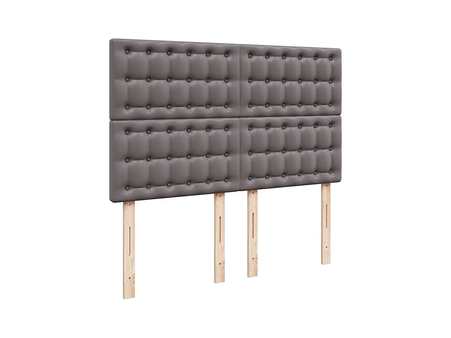 Cadre de lit ottoman avec matelas gris 140x200 cm similicuir