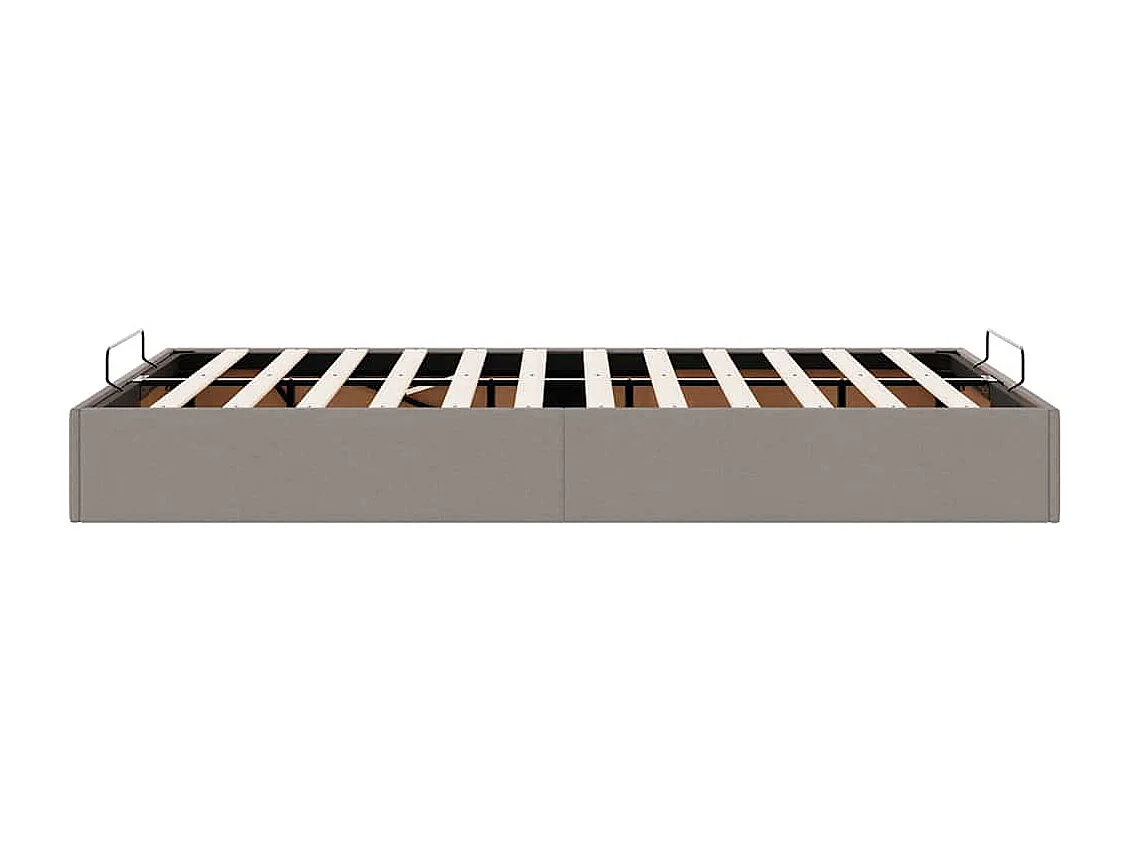 Estrutura de cama otomana sem colchão 120x200cm tecido cinzento