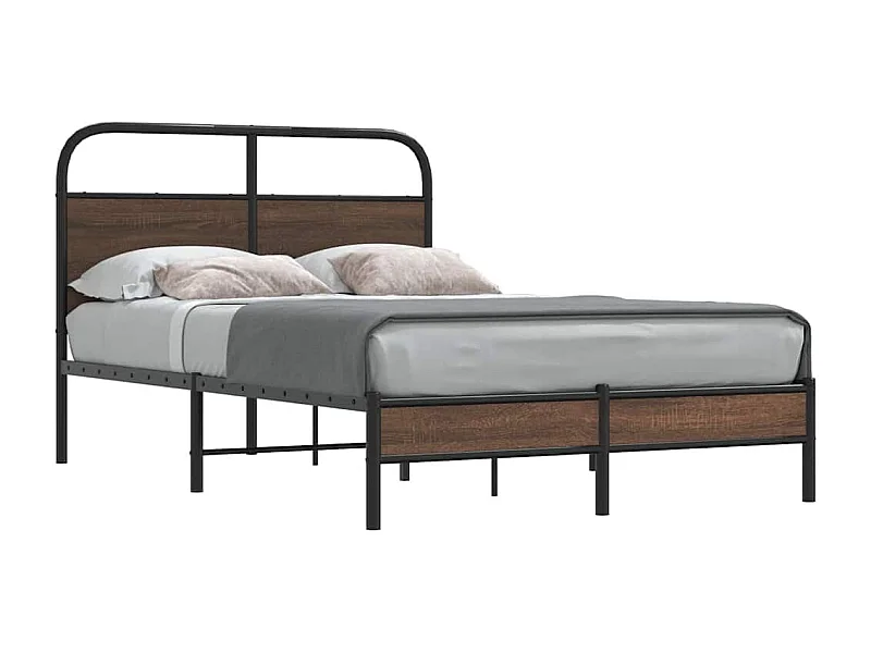 Cadre de lit sans matelas 140x200 cm chêne marron