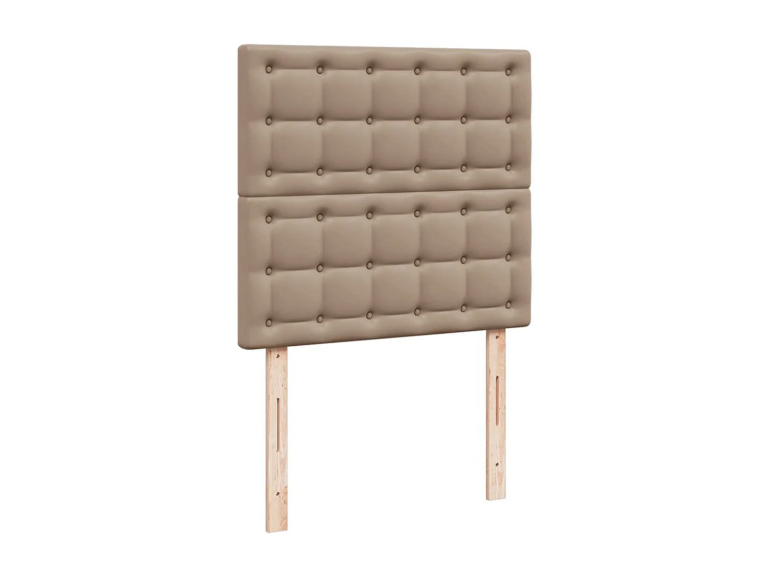 Estructura cama otomana colchón cuero sintético cappucino