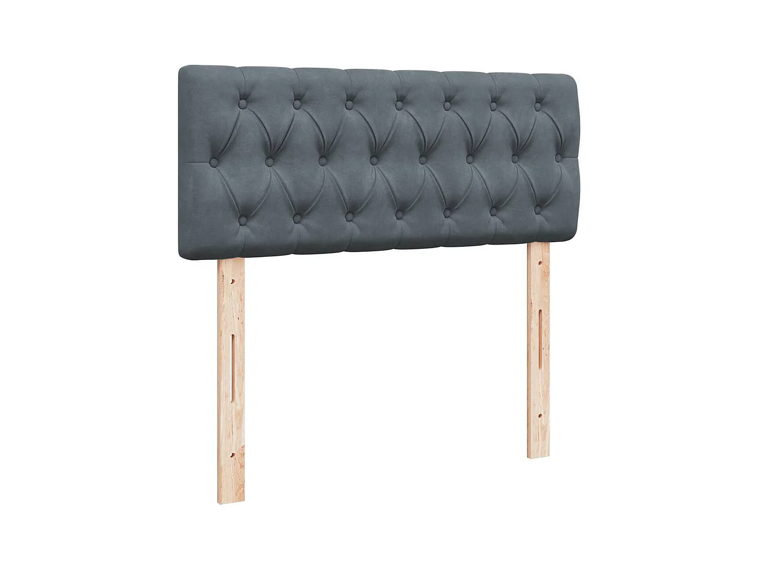 Cadre de lit ottoman avec matelas gris foncé 120x190 cm velours