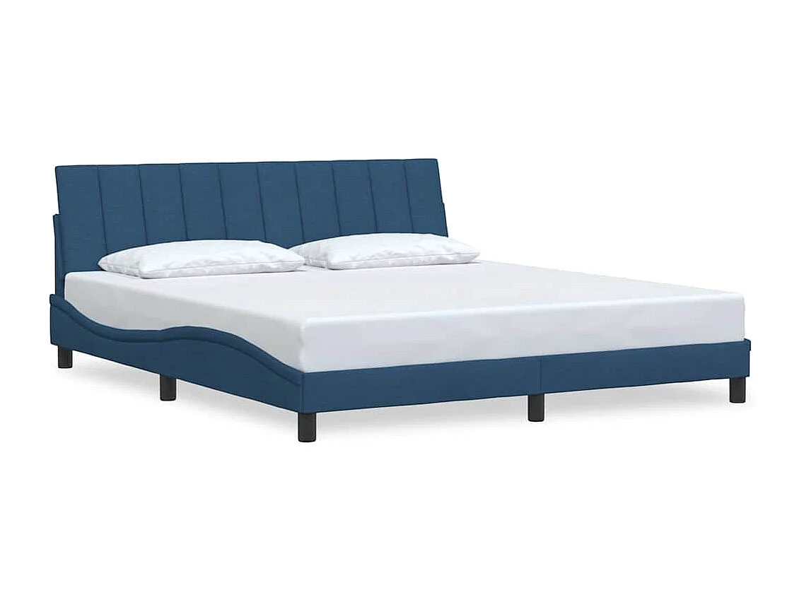 Bedframe zonder matras "Hanko" stof blauw 180x200 cm